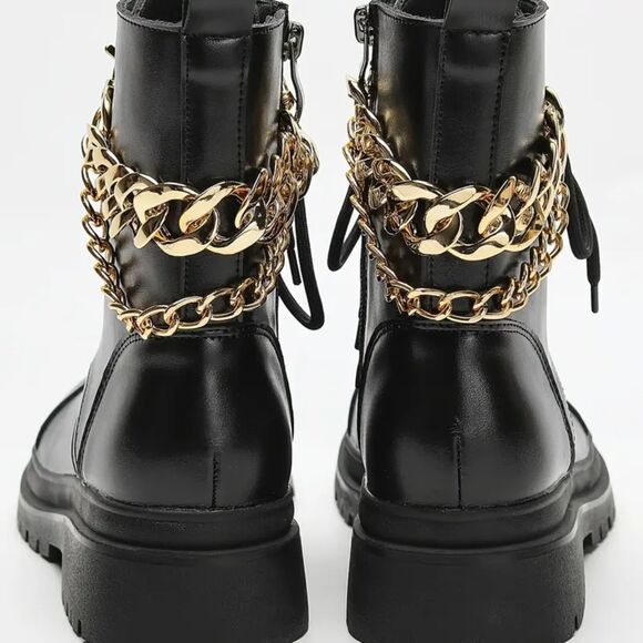 Gold Chain Boot Anklet – Edgy Statement Shoe Accessory for Boots & Heels - Picture 8 of 8